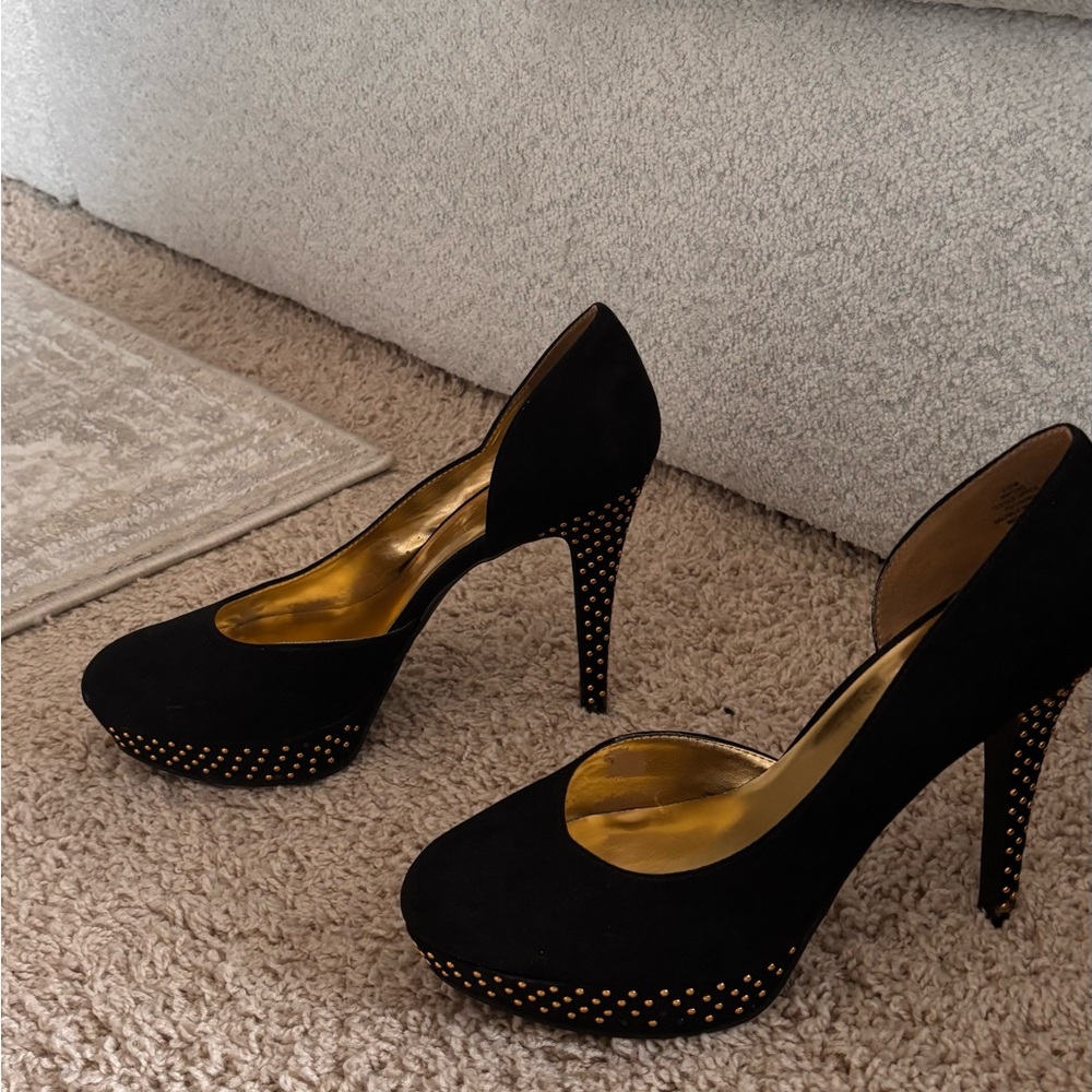 🖤 Nine West Black Studded High Heels